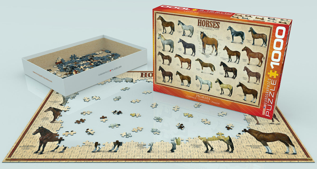 Puzzle: Animal Charts - Horses - for just $19.99! 