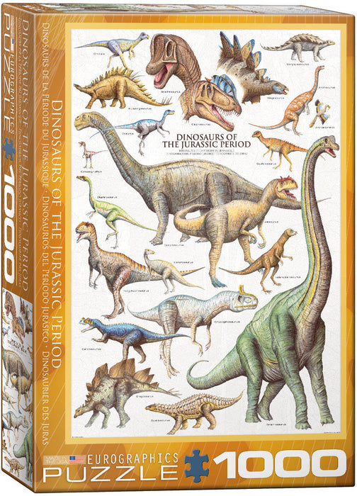 Puzzle: Natural History Charts - Dinosaurs of the Jurassic Period - for just $19.99! 