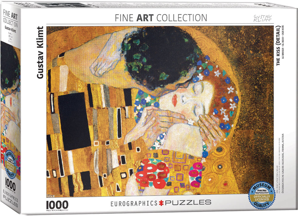 Puzzle: Fine Art Masterpieces - The Kiss (Detail) by Gustav Klimt - for just $19.99! 