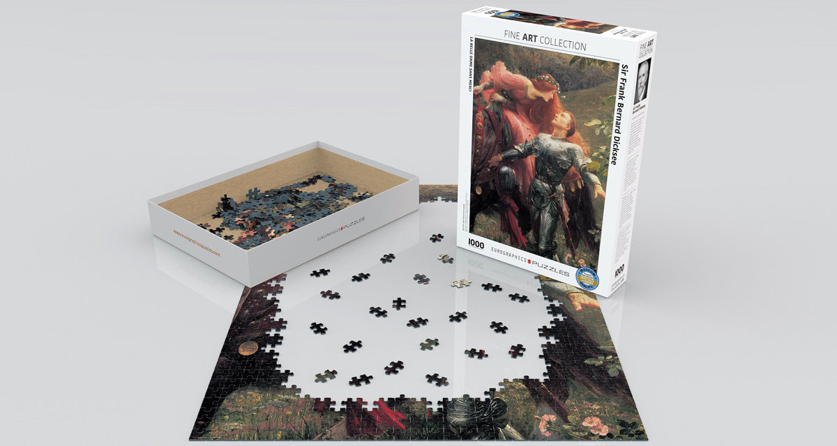 Puzzle: Fine Art Masterpieces - La Belle Dame sans Merci by Sir Frank Bernard Dicksee - for just $19.99! 