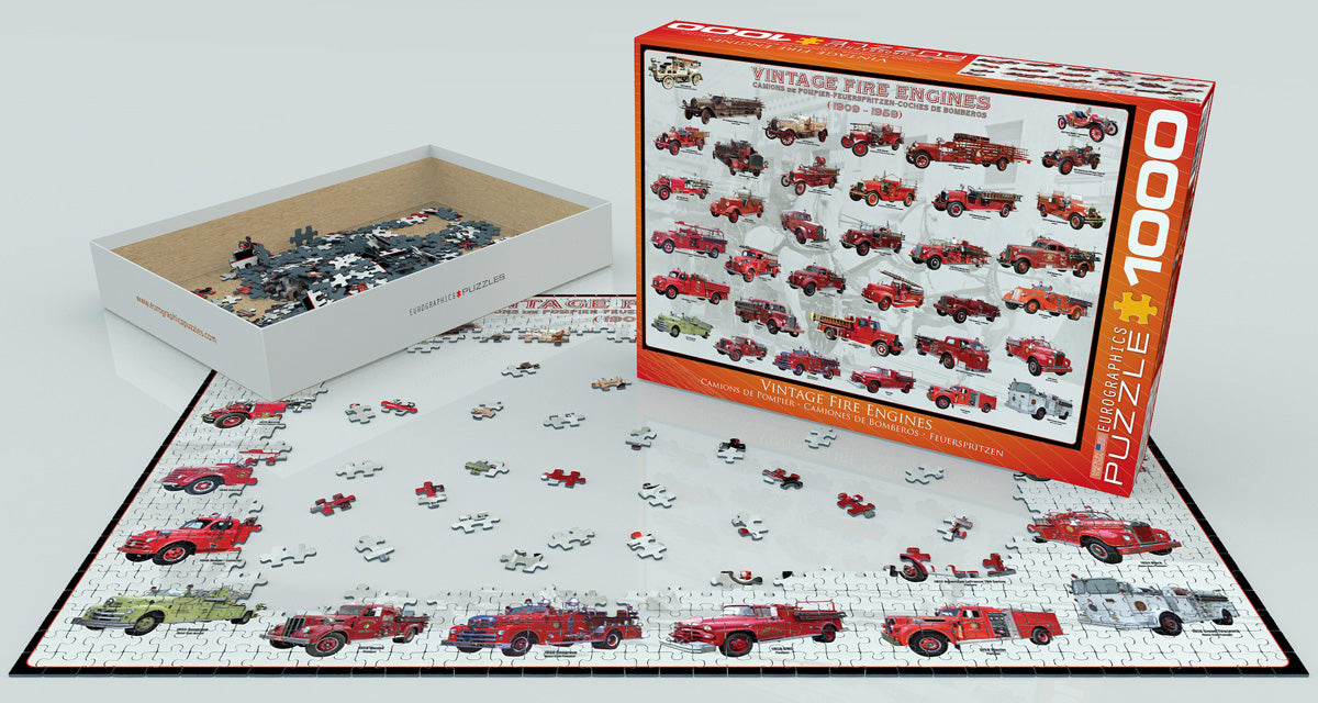 Puzzle: Sea & Land Transportation - Vintage Fire Engines - for just $19.99! 