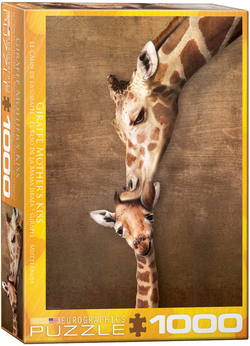 Puzzle: Animal Life Photography - Giraffe Mother's Kiss - for just $19.99! 