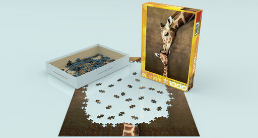 Puzzle: Animal Life Photography - Giraffe Mother's Kiss - for just $19.99! 
