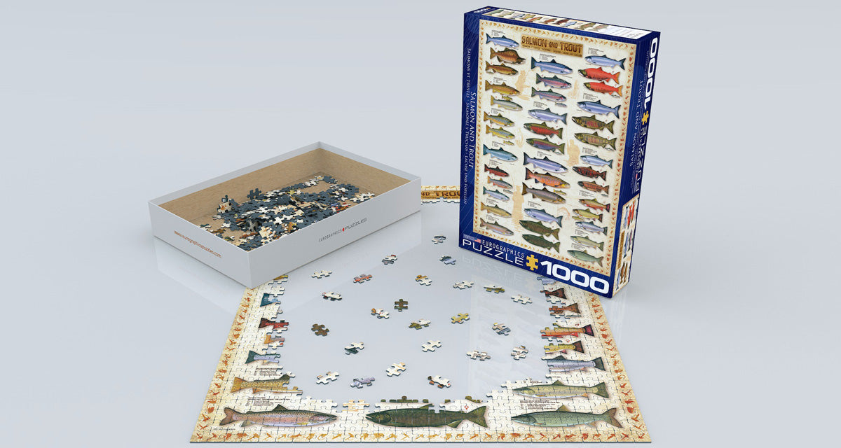 Puzzle: Animal Charts - Salmon & Trout - for just $19.99! 