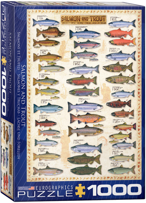 Puzzle: Animal Charts - Salmon & Trout - for just $19.99! 
