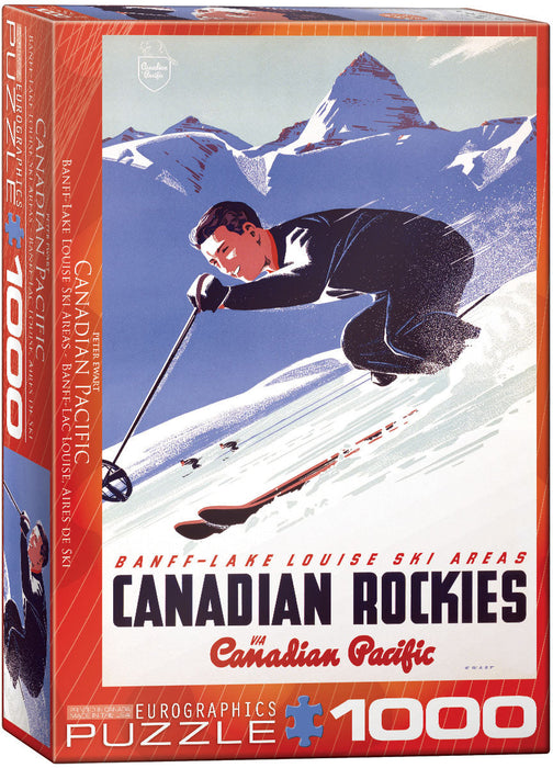 Puzzle: Canadian Vintage Art - Banff Lake Louise Ski Areas - for just $19.99! 