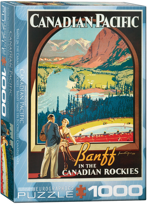Puzzle: Canadian Vintage Art - Banff in the Canadian Rockies - for just $19.99! 