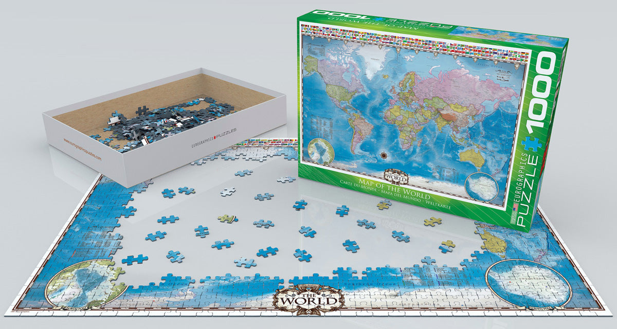 Puzzle: Maps & Flags - Map of the World - for just $19.99! 