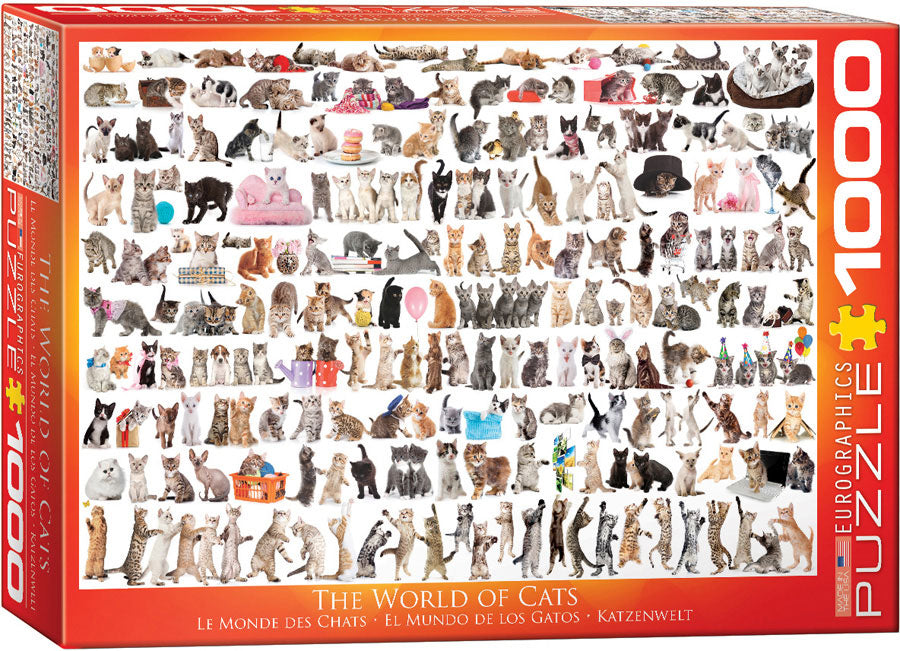 Puzzle: Animal Charts - The World of Cats - for just $19.99! 