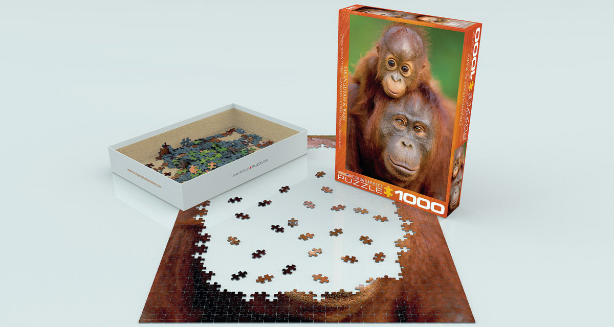Puzzle: Animal Life Photography - Orangutan & Baby - for just $19.99! 
