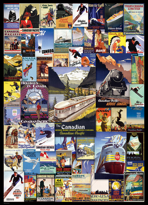 Puzzle: Canadian Vintage Art - Railroad Adventures - for just $19.99! 