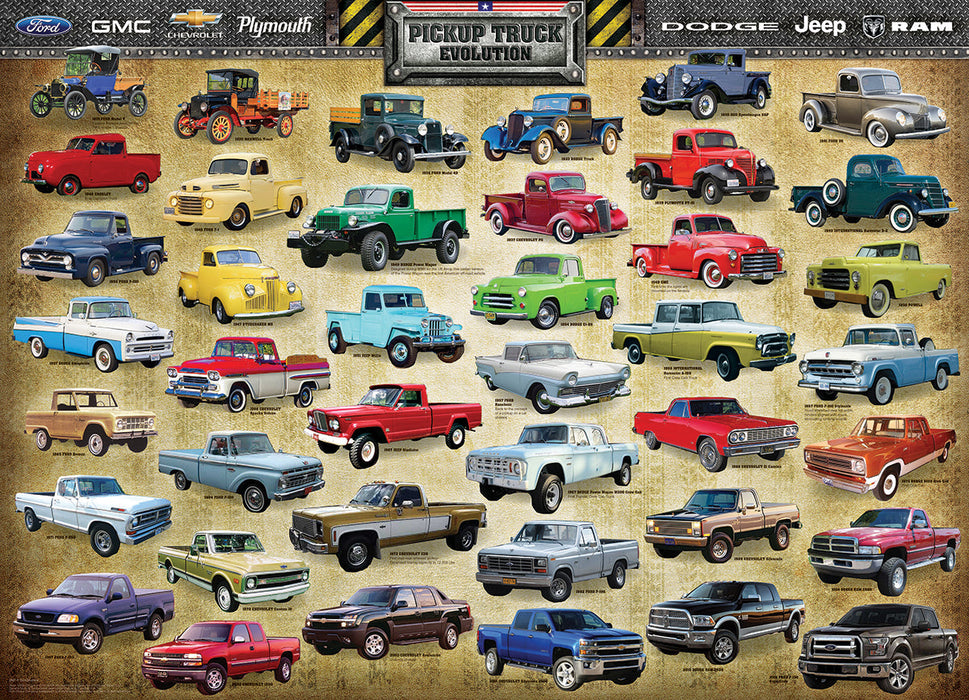 Puzzle: Automotive Evolution Charts - Pickup Truck Evolution - for just $19.99! 
