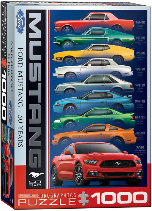 Puzzle: Automotive Evolution Charts - Ford Mustang 50 Years - for just $19.99! 