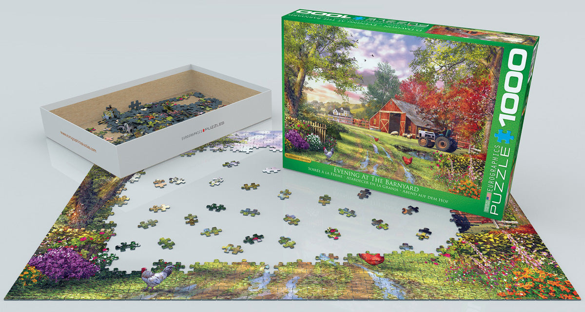 Puzzle: Artist Series - Evening at the Barnyard by Dominic Davison - for just $19.99! 