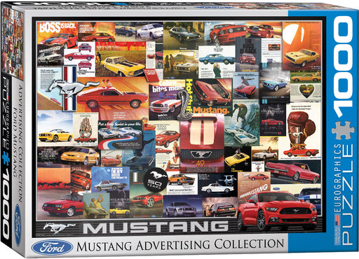 Puzzle: Vintage Car Art - Ford Mustang Advertising Collection - for just $19.99! 
