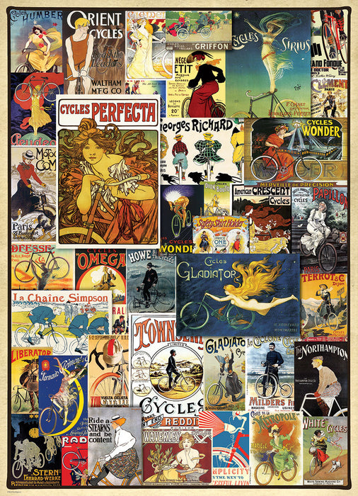Puzzle: Vintage Art Collages - Vintage Bicycle Posters - for just $19.99! 