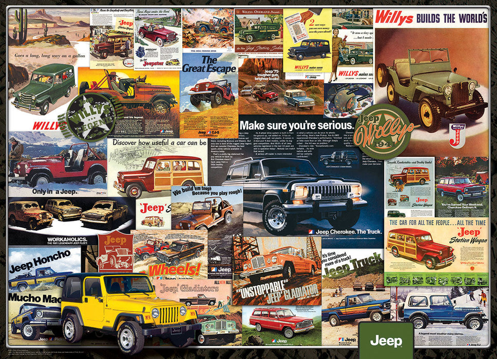 Puzzle: Vintage Car Art - Jeep Advertising Collection - for just $19.99! 