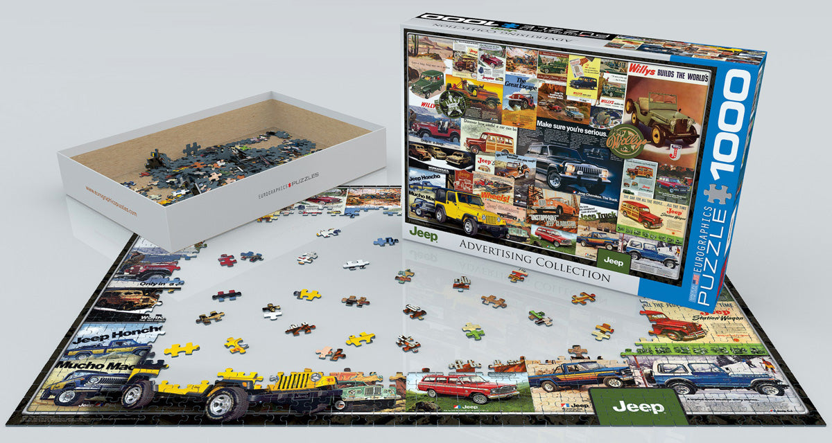 Puzzle: Vintage Car Art - Jeep Advertising Collection - for just $19.99! 