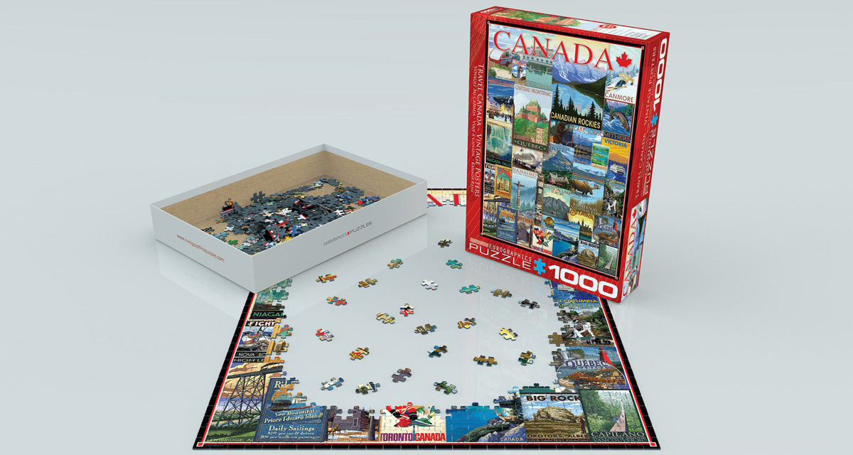 Puzzle: Canadian Vintage Art - Travel Canada Vintage Posters - for just $19.99! 