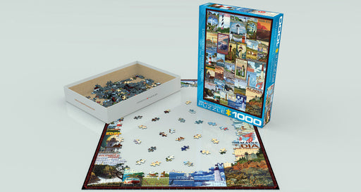 Puzzle: Vintage Art Collages - Lighthouses Vintage Posters - for just $19.99! 