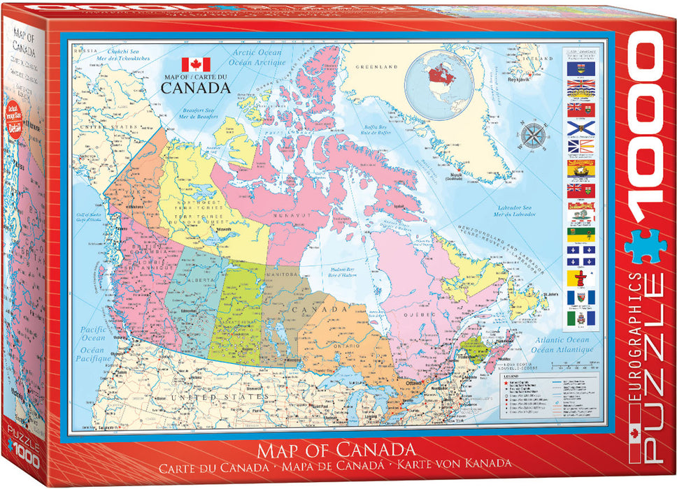 Puzzle: Maps & Flags - Map of Canada - for just $19.99! 