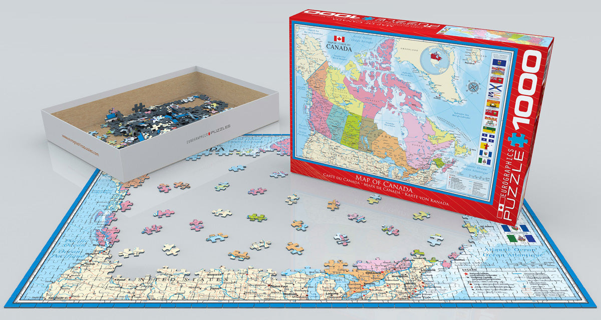 Puzzle: Maps & Flags - Map of Canada - for just $19.99! 