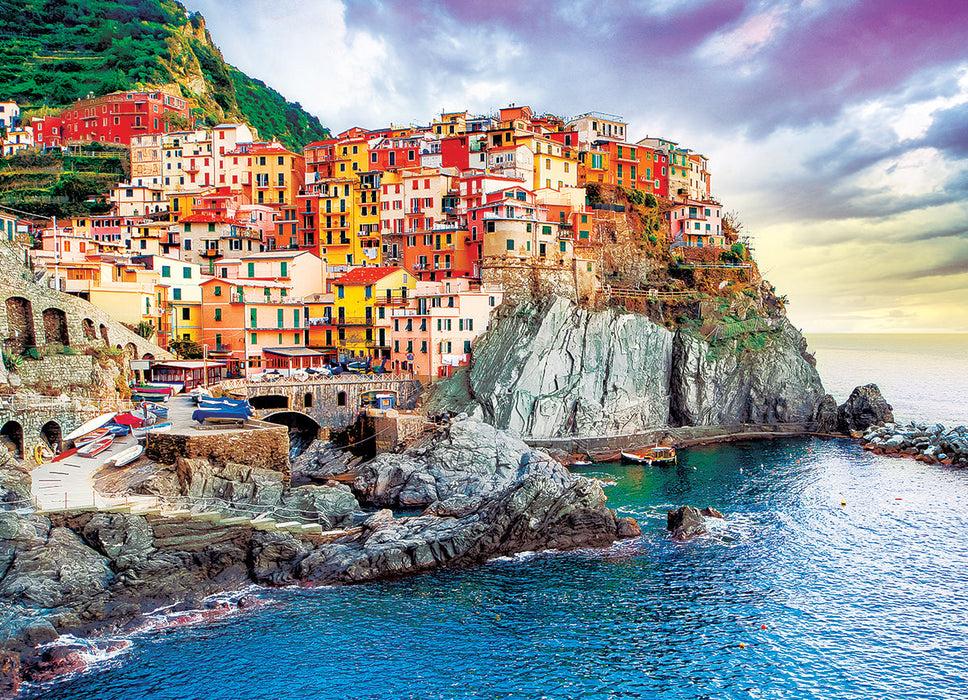 Puzzle: HDR Photography - Manarola Cinque Terre Italy Mediterranean Oasis - for just $19.99! 