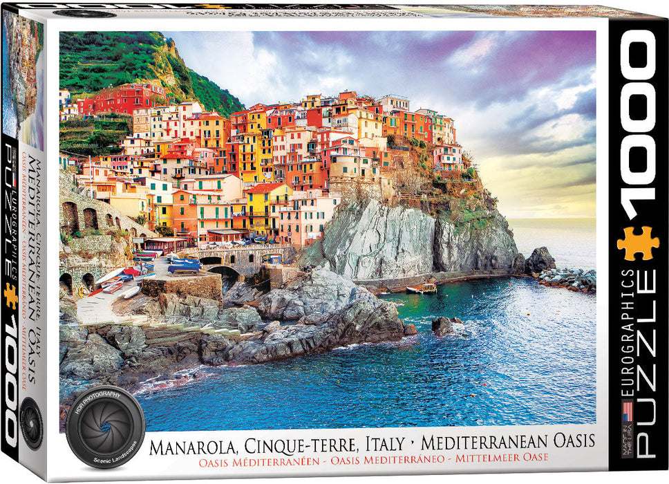 Puzzle: HDR Photography - Manarola Cinque Terre Italy Mediterranean Oasis - for just $19.99! 