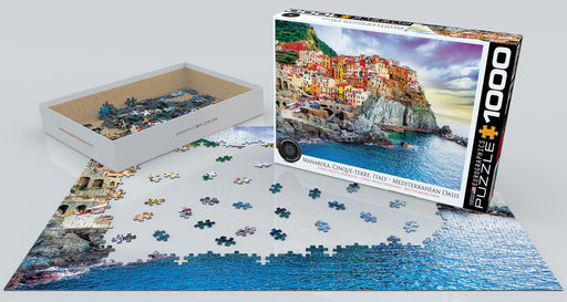 Puzzle: HDR Photography - Manarola Cinque Terre Italy Mediterranean Oasis - for just $19.99! 