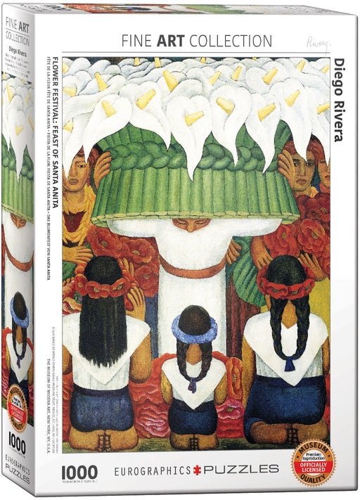 Puzzle: Fine Art Masterpieces - Flower Festival Feast of Saint Anita by Diego Rivera - for just $19.99! 
