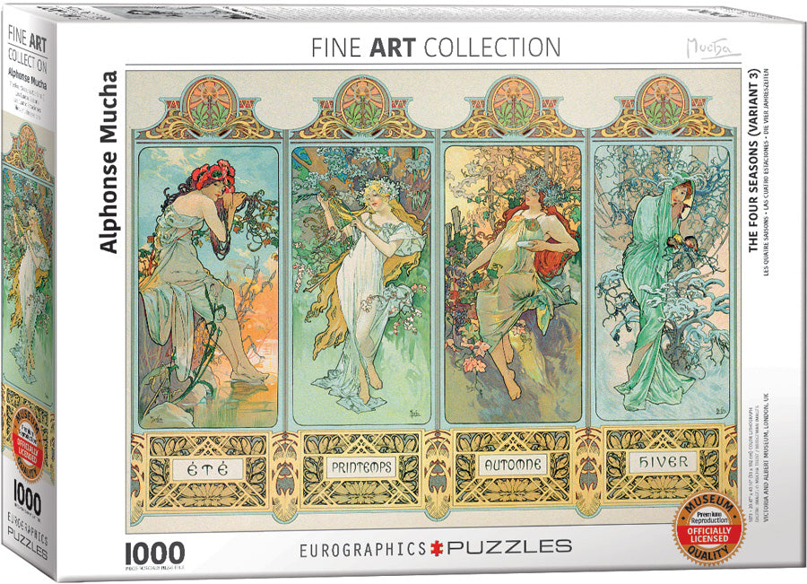 Puzzle: Fine Art Masterpieces - The Four Seasons (Variant 3) by Alphonse Mucha - for just $19.99! 