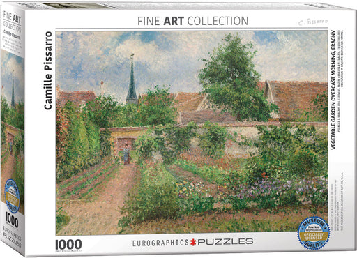Puzzle: Fine Art Masterpieces - Vegetable Garden Overcast Morning Eragny by Camille Pissarro - for just $19.99! 