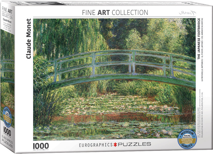 Puzzle: Fine Art Masterpieces - The Japanese Footbridge by Claude Monet - for just $19.99! 