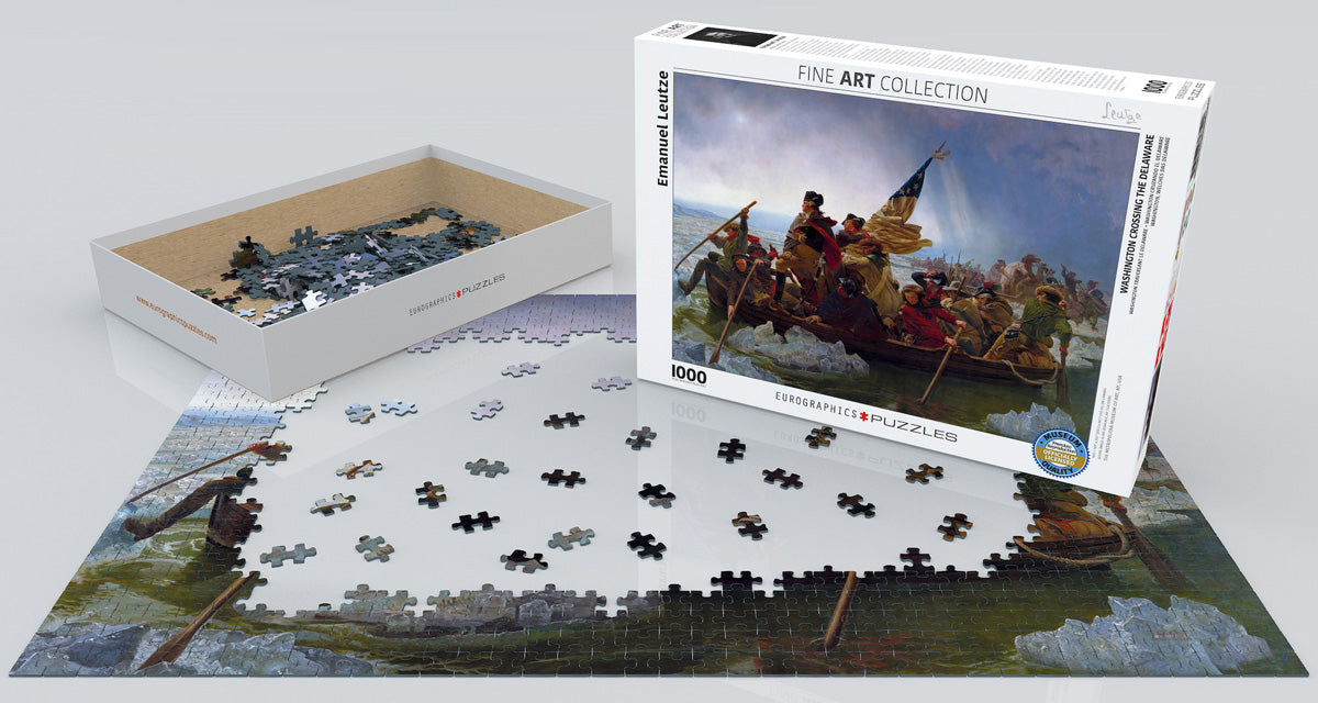 Puzzle: Fine Art Masterpieces - Washington Crossing the Delaware by Emanuel Leutze - for just $19.99! 
