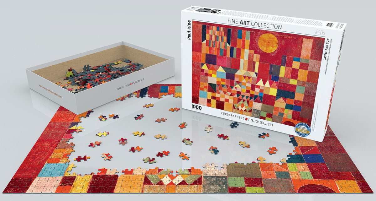 Puzzle: Fine Art Masterpieces - Castle and Sun by Paul Klee - for just $19.99! 