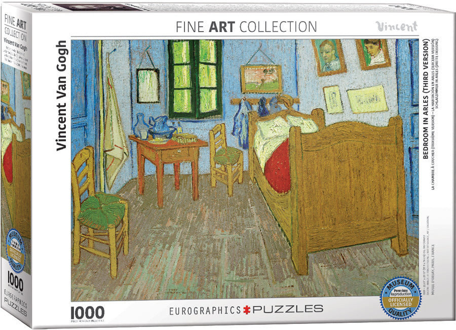 Puzzle: Fine Art Masterpieces - Bedroom in Arles (Third Version) by Vincent van Gogh - for just $19.99! 