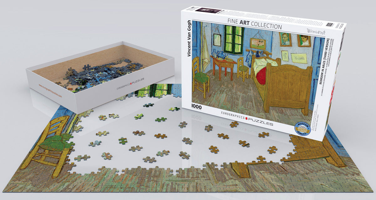Puzzle: Fine Art Masterpieces - Bedroom in Arles (Third Version) by Vincent van Gogh - for just $19.99! 