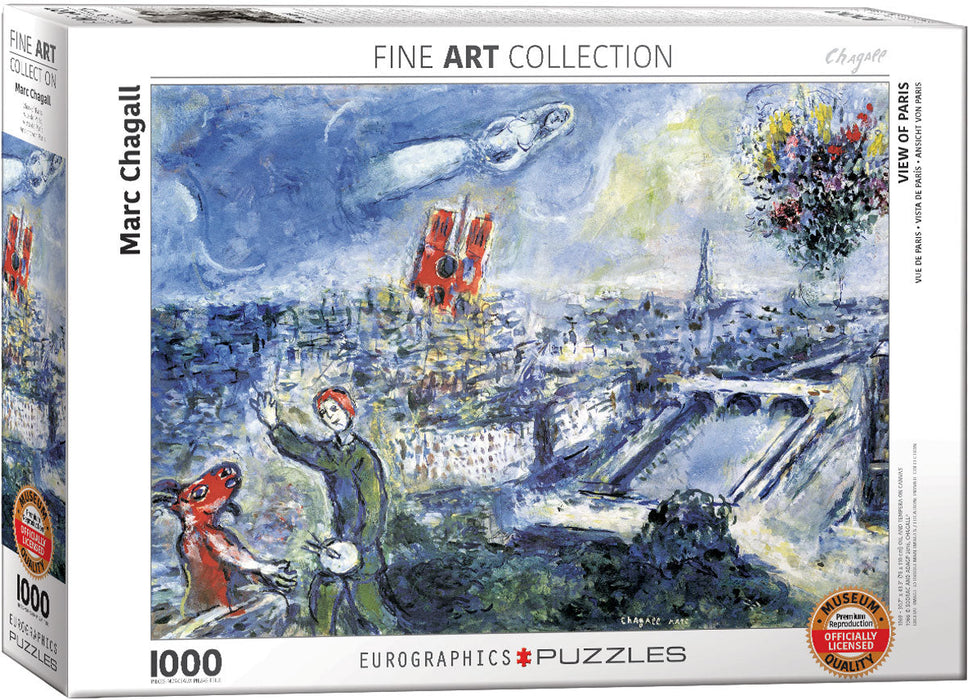 Puzzle: Fine Art Masterpieces - Le Bouquet de Paris by Marc Chagall - for just $19.99! 