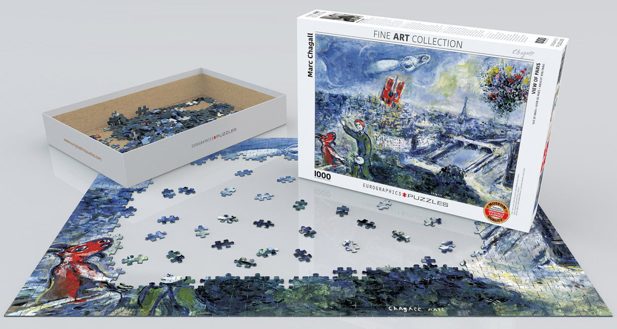 Puzzle: Fine Art Masterpieces - Le Bouquet de Paris by Marc Chagall - for just $19.99! 
