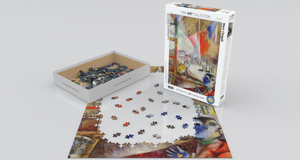 Puzzle: Fine Art Masterpieces - Paris through the Window (Detail) by Marc Chagall - for just $19.99! 