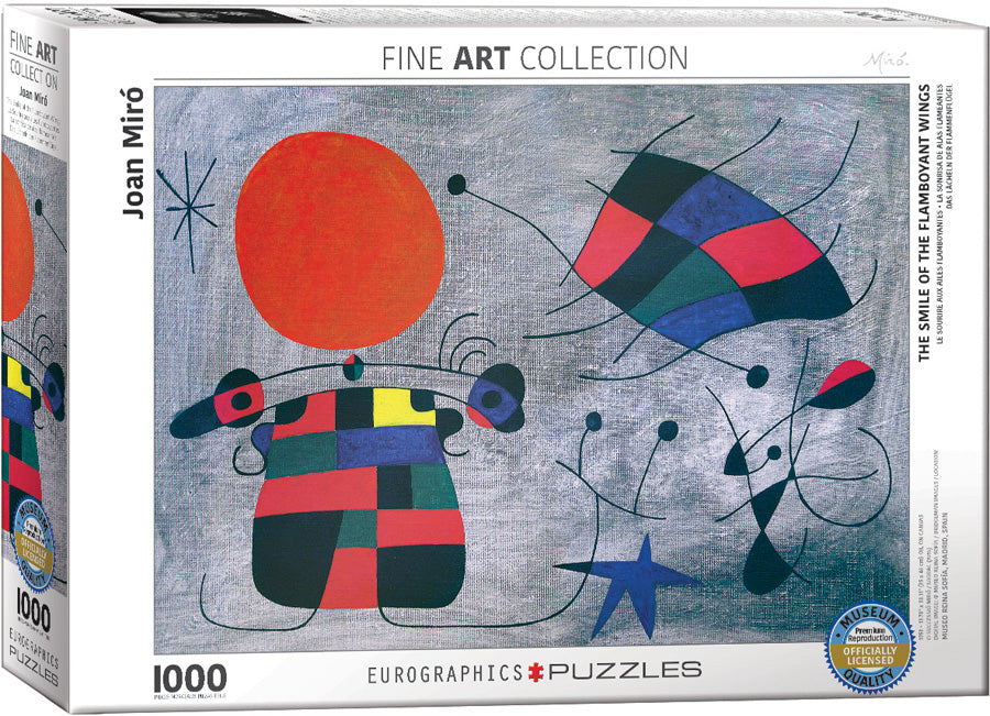 Puzzle: Fine Art Masterpieces - The Smile of the Flamboyant Wings by Joan Miró - for just $19.99! 
