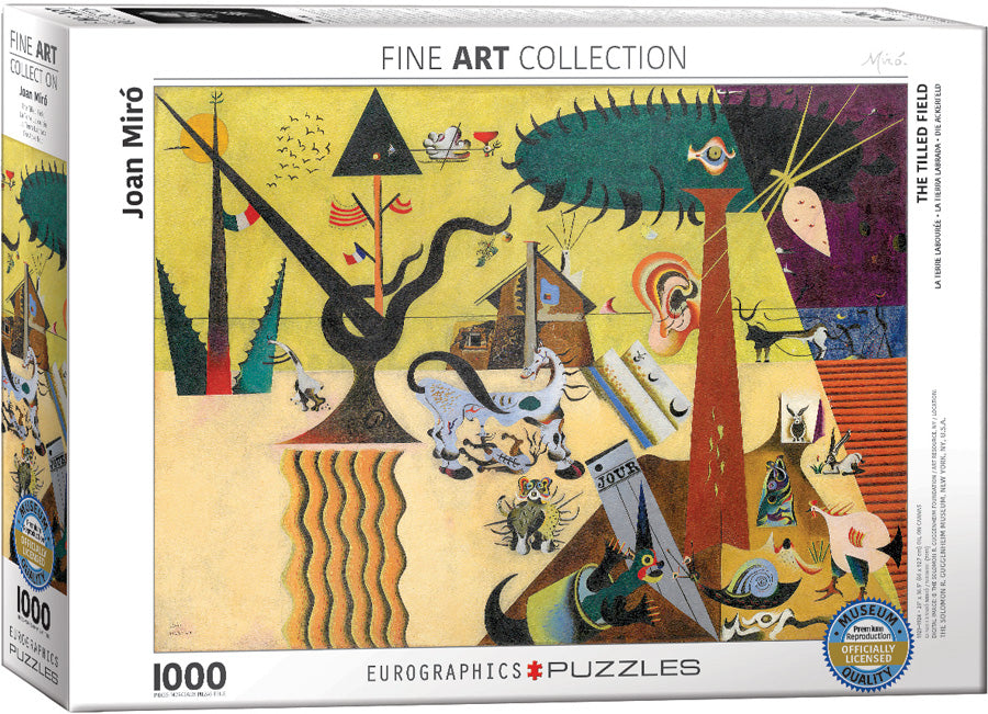 Puzzle: Fine Art Masterpieces - The Tilled Field by Joan Miró - for just $19.99! 