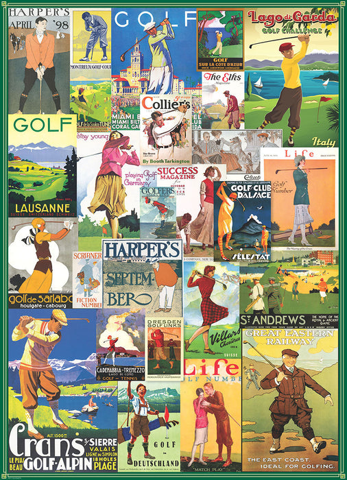 Puzzle: Vintage Art Collages - Golf Around the World - for just $19.99! 