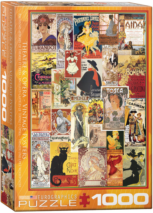Puzzle: Vintage Art Collages - Theater & Opera Vintage Posters - for just $19.99! 