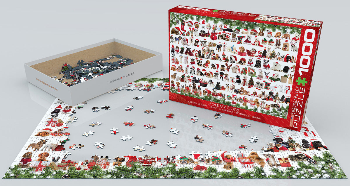 Puzzle: Animal Charts - Holiday Dogs - for just $19.99! 