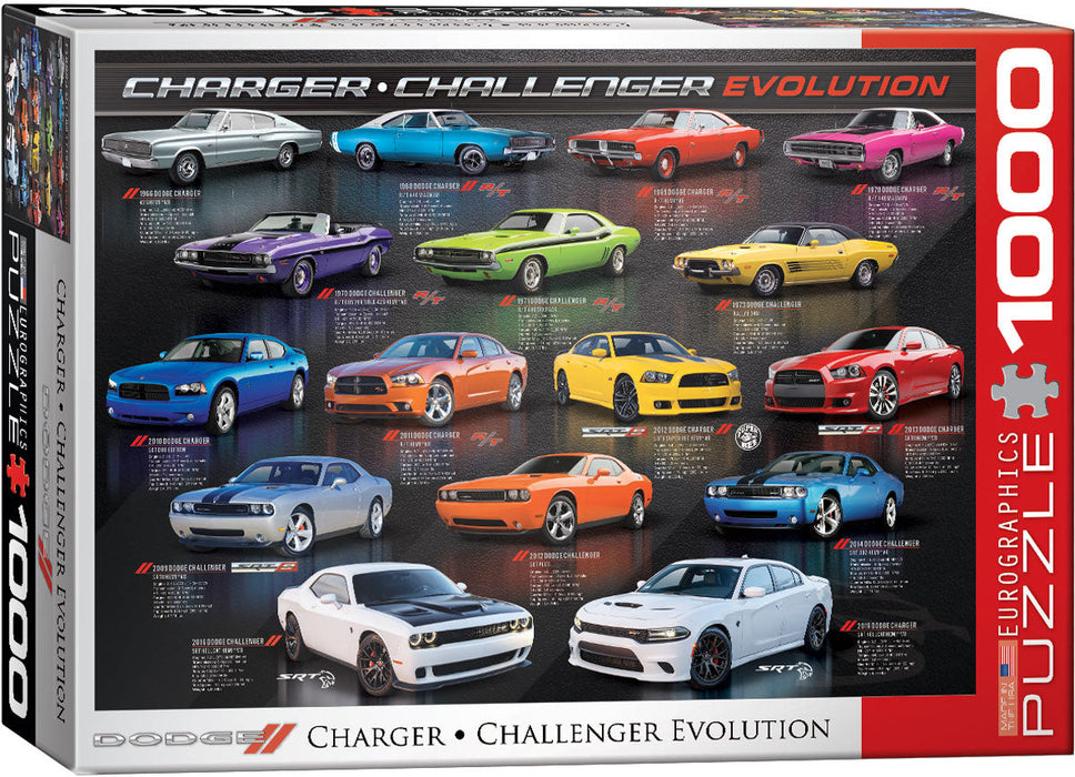Puzzle: Automotive Evolution Charts - Dodge Charger Challenger Evolution - for just $19.99! 