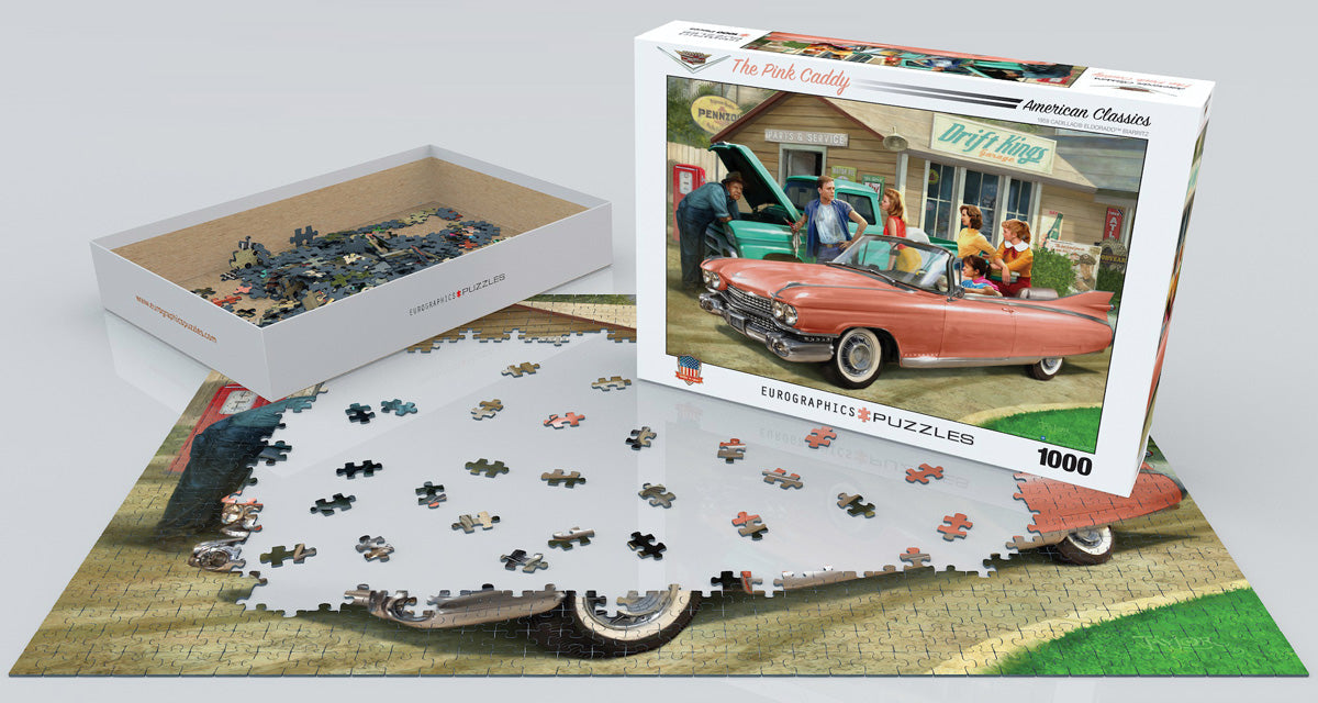 Puzzle: American Car Classics - The Pink Caddy - for just $19.99! 