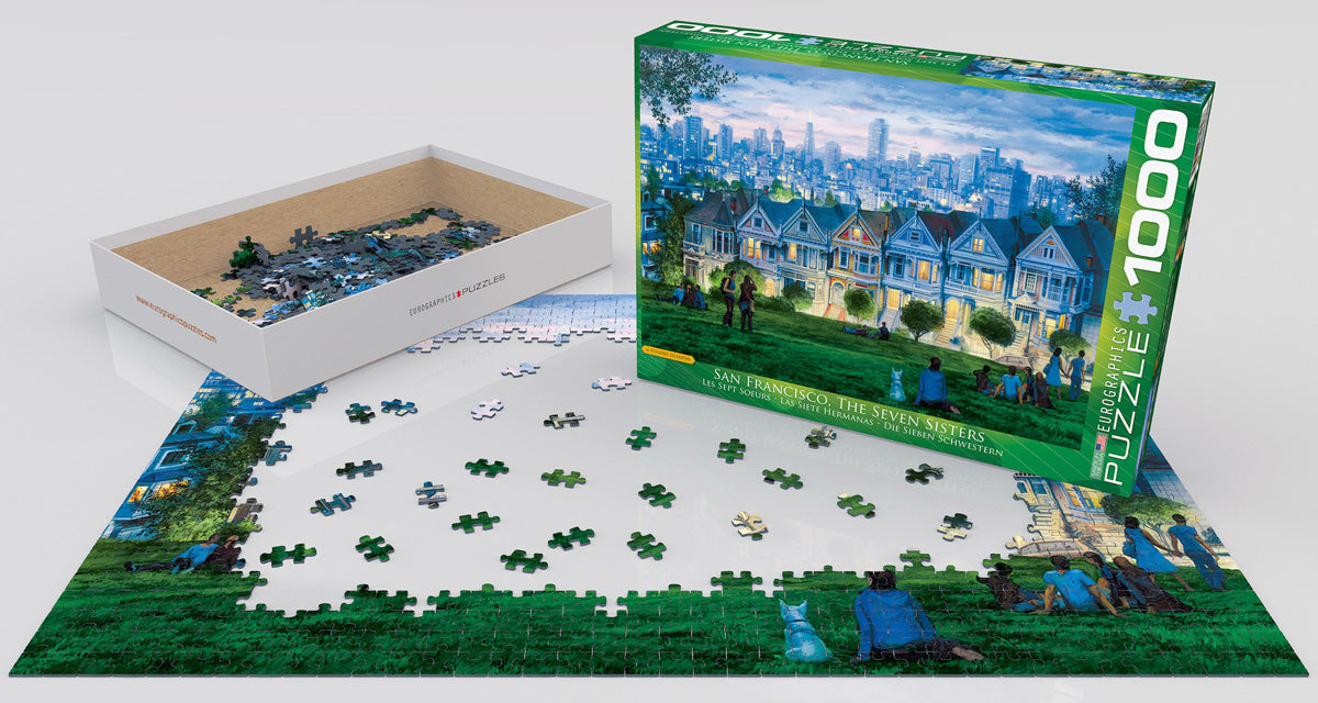 Puzzle: Artist Series - San Francisco The Seven Sisters by Eugene Lushpin - for just $19.99! 
