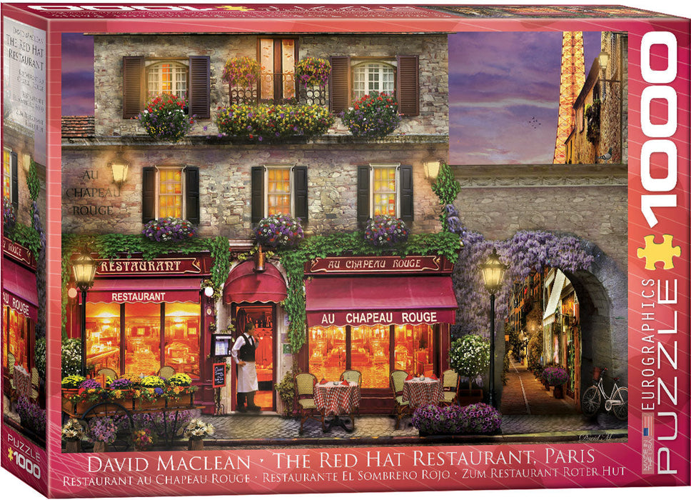 Puzzle: Artist Series - The Red Hat Restaurant Paris by David Mc Lean - for just $19.99! 