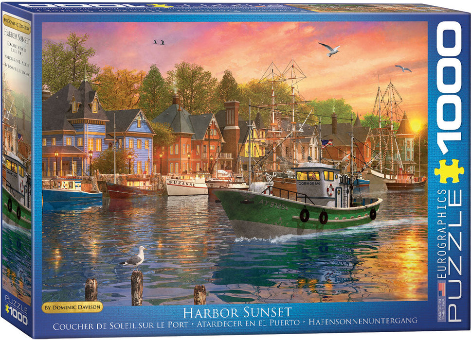 Puzzle: Artist Series - Harbor Sunset by Dominic Davison - for just $19.99! 